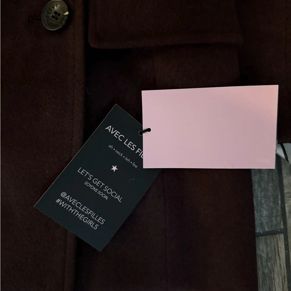 NWT Avec Les Filles Double Breasted Coat - Picture 6 of 7